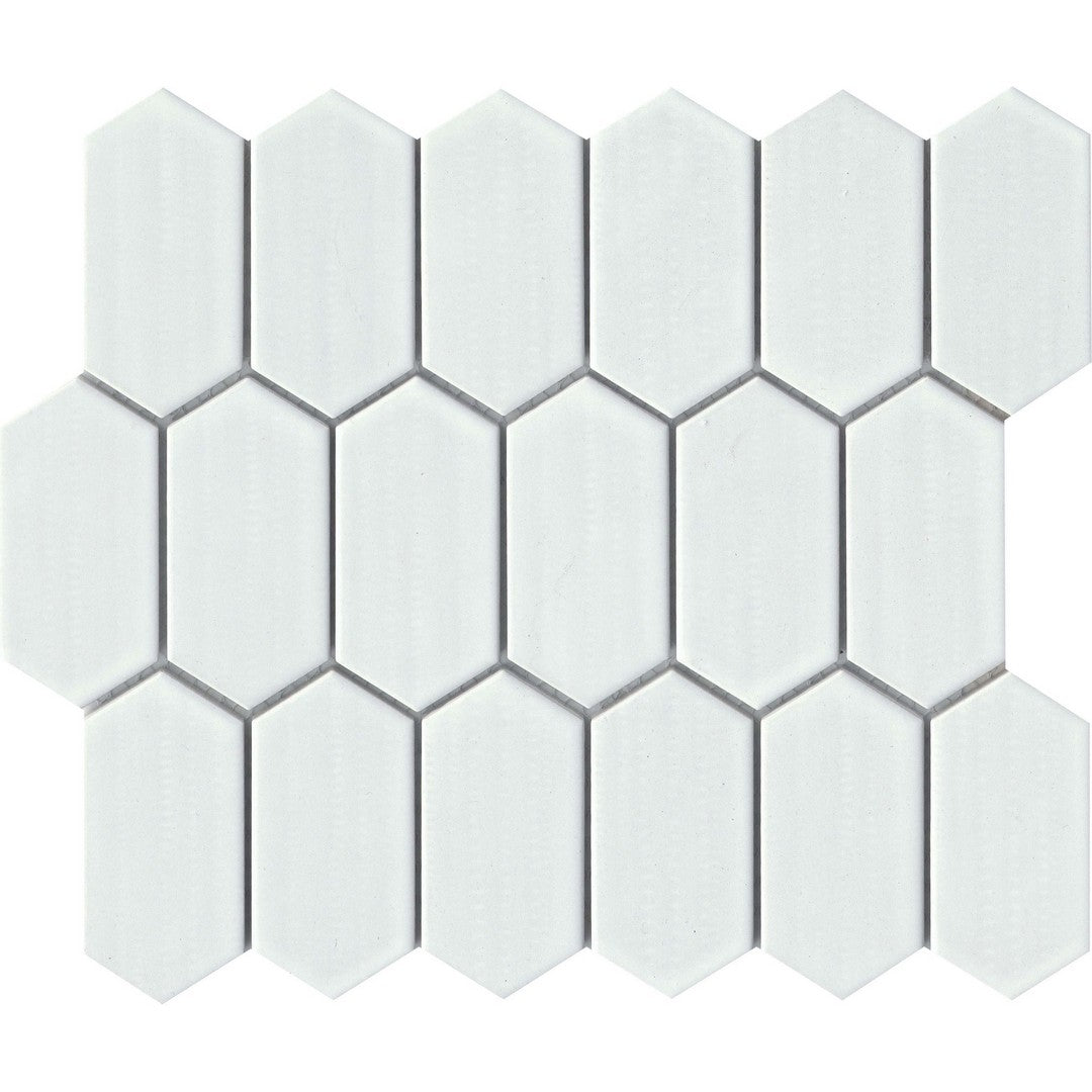 Emser 10" x 12" Omni Pressed Glossy Picket Porcelain Mosaic