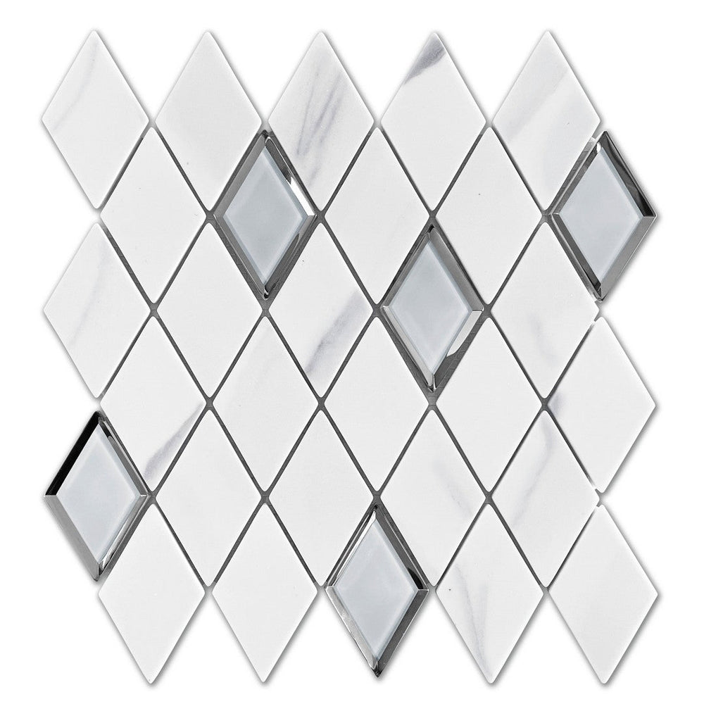 Emser 12" x 12" L'Amour Diamond Glass Mosaic