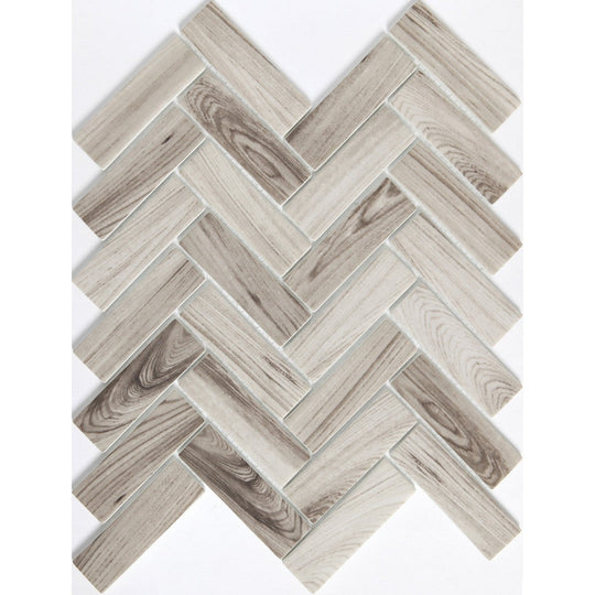 Emser 11" x 13" Echo Matte Herringbone Glass Mosaic