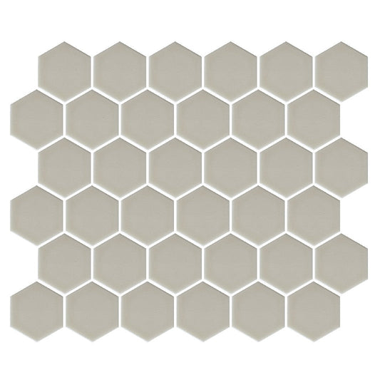 Emser 11" x 12" Savvy Pressed Glossy 2" Hexagon Porcelain Mosaic