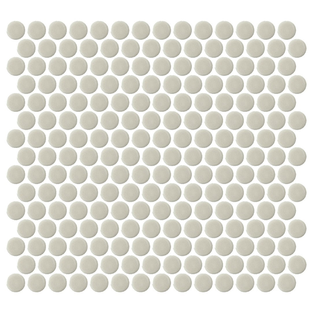 Emser 11" x 12" Savvy Pressed Glossy Penny Round Porcelain Mosaic