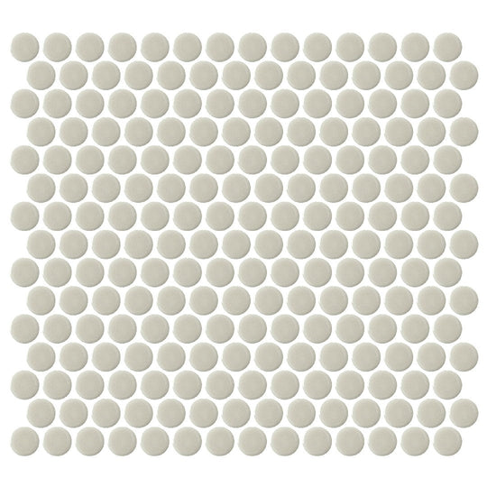 Emser 11" x 12" Savvy Pressed Glossy Penny Round Porcelain Mosaic