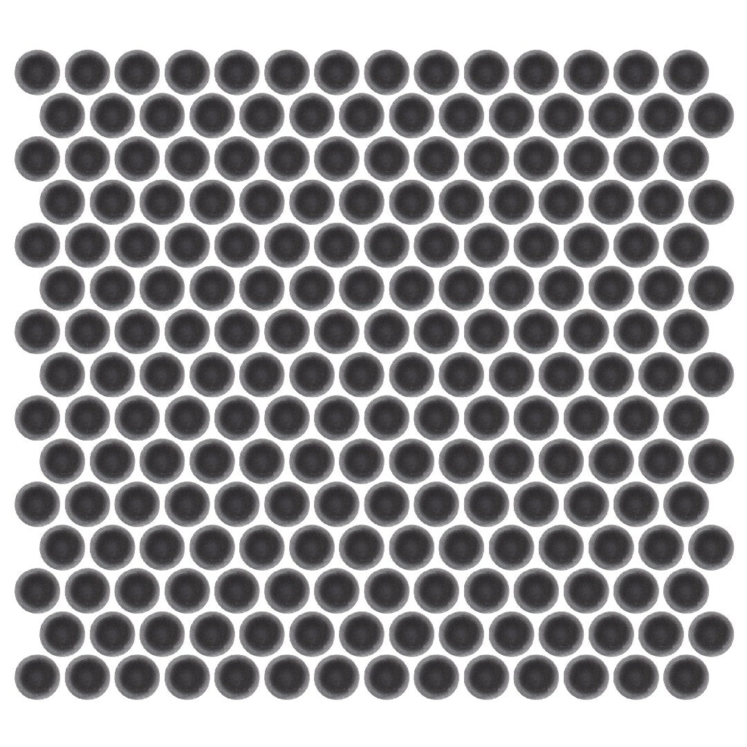 Emser 11" x 12" Savvy Pressed Glossy Penny Round Porcelain Mosaic