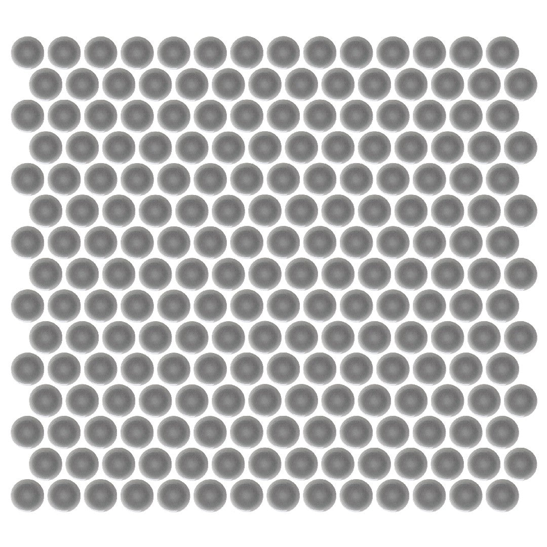 Emser 11" x 12" Savvy Pressed Glossy Penny Round Porcelain Mosaic