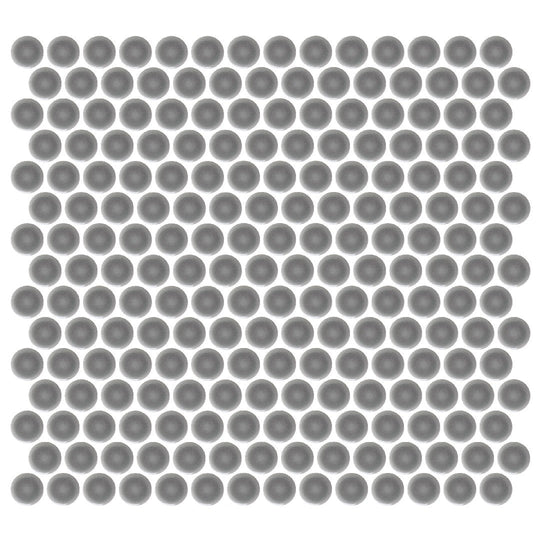 Emser 11" x 12" Savvy Pressed Glossy Penny Round Porcelain Mosaic