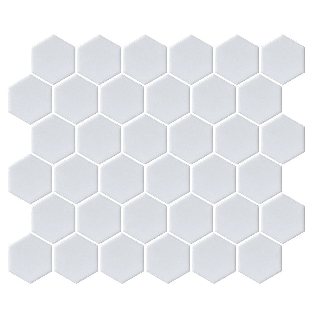 Emser 11" x 12" Savvy Pressed Glossy 2" Hexagon Porcelain Mosaic