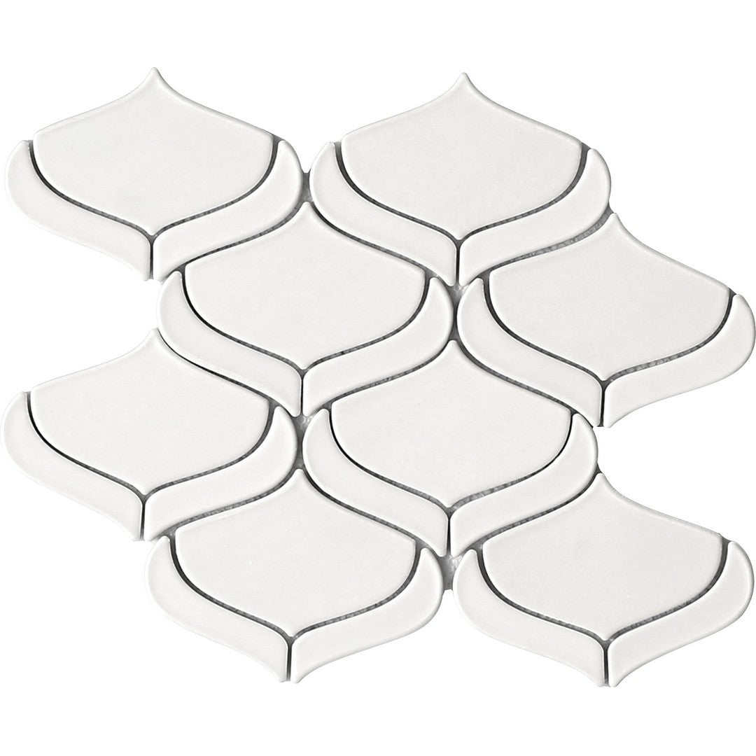 Emser 11" x 12" Mythos Pressed Matte Arabesque Ceramic Mosaic