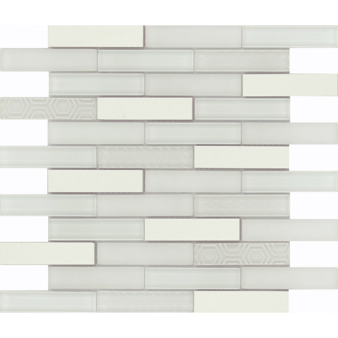 Emser 12" x 12" Volare Glass & Porcelain Linear Mosaic