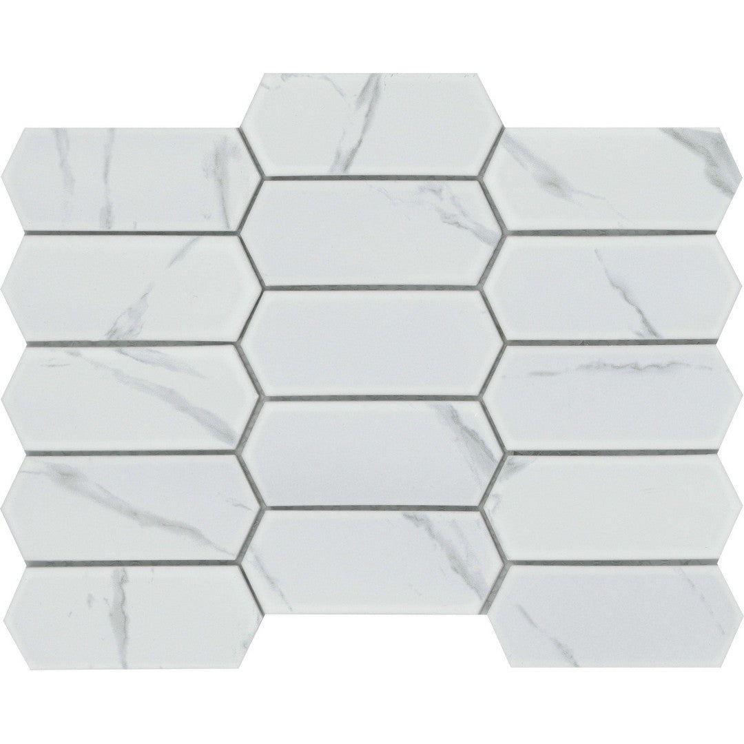 Emser 10" x 14" Elegan Pressed Matte Thicket Porcelain Mosaic