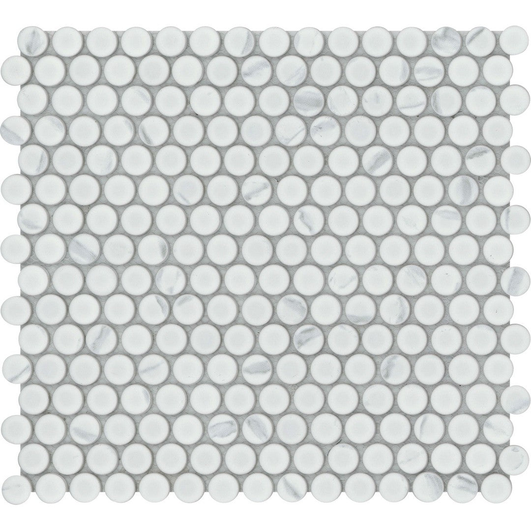 Emser 11" x 12" Elegan Pressed Matte Penny Porcelain Mosaic