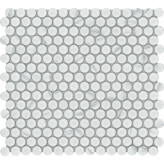 Emser 11" x 12" Elegan Pressed Matte Penny Porcelain Mosaic