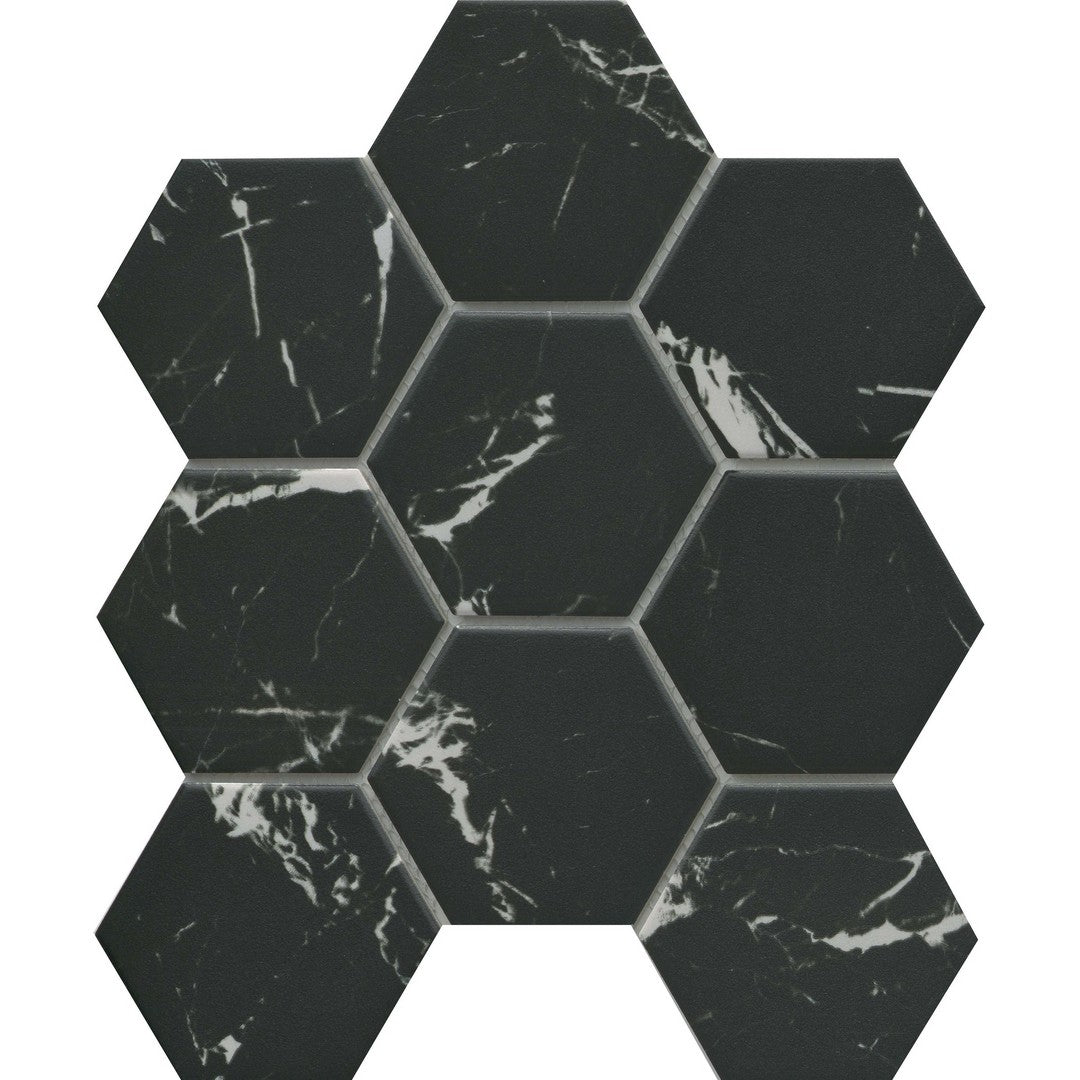 Emser 10" x 11" Elegan Pressed Matte 4" Hexagon Porcelain Mosaic