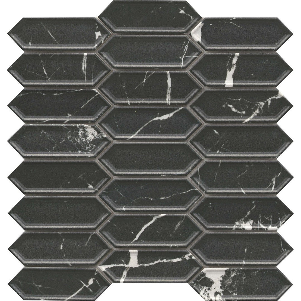 Emser 10" x 13" Elegan Pressed Matte Picket Porcelain Mosaic