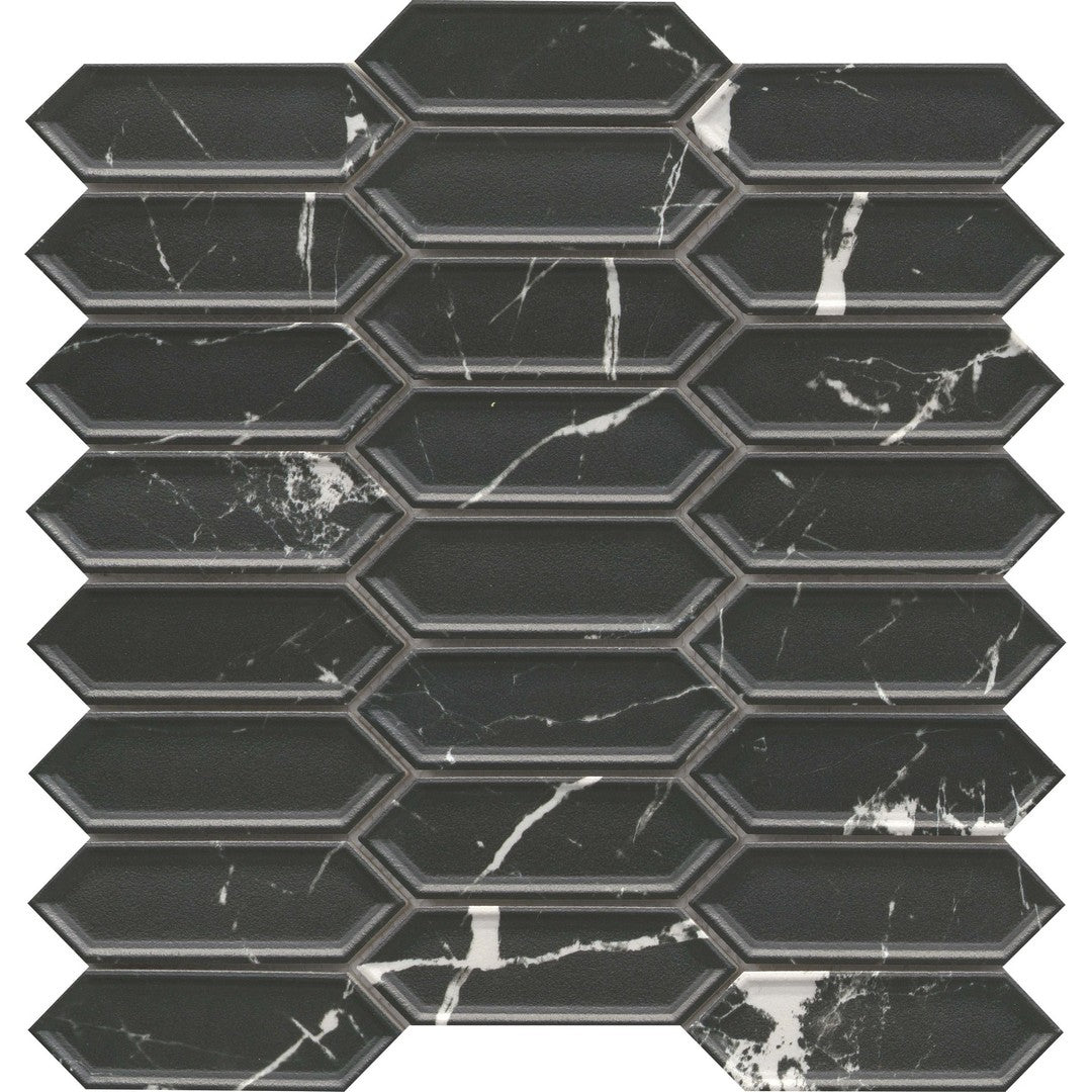 Emser 10" x 13" Elegan Pressed Matte Picket Porcelain Mosaic