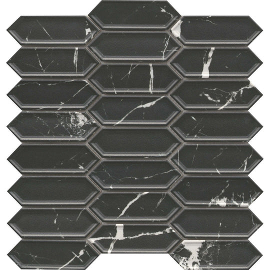 Emser 10" x 13" Elegan Pressed Matte Picket Porcelain Mosaic