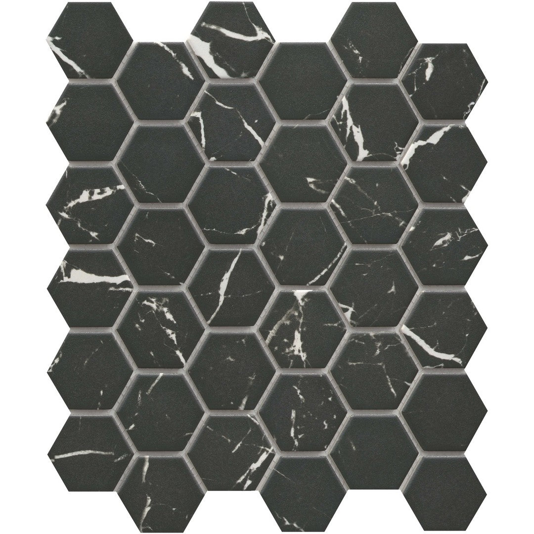 Emser 10" x 13" Elegan Pressed Matte 2" Hexagon Porcelain Mosaic