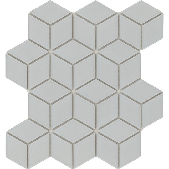 Emser 10" x 12" Influence Glossy Cube Porcelain Mosaic