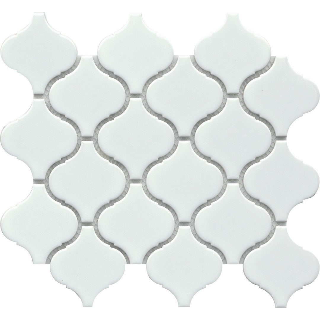Emser 10" x 11" Influence Glossy Arabesque Porcelain Mosaic
