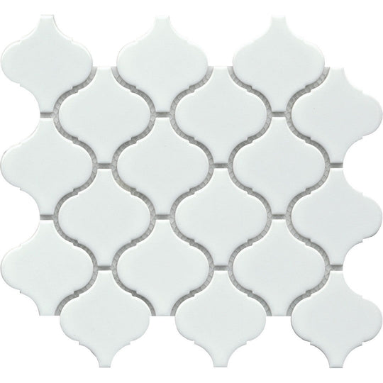 Emser 10" x 11" Influence Glossy Arabesque Porcelain Mosaic
