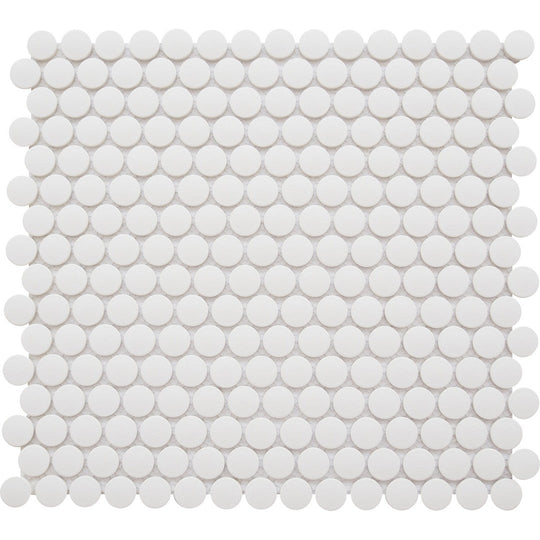 Emser 11" x 12" Rezone Pressed Matte Penny Round Porcelain Mosaic