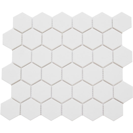 Emser 11" x 13" Rezone Pressed Matte 2" Hexagon Porcelain Mosaic