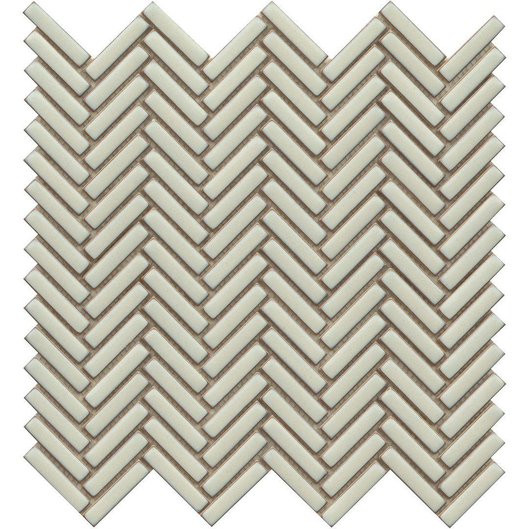 Emser 11" x 11" Regala Glossy Mini Herringbone Porcelain Mosaic