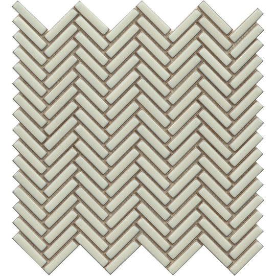 Emser 11" x 11" Regala Glossy Mini Herringbone Porcelain Mosaic