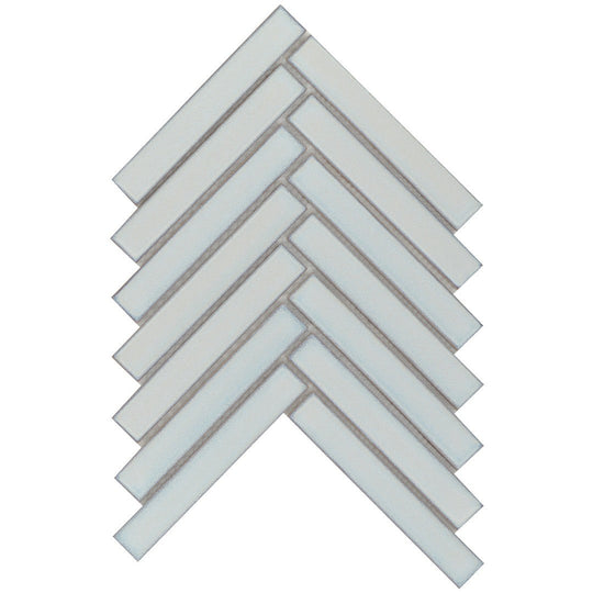 Emser 8" x 10" Regala Glossy Herringbone Porcelain Mosaic