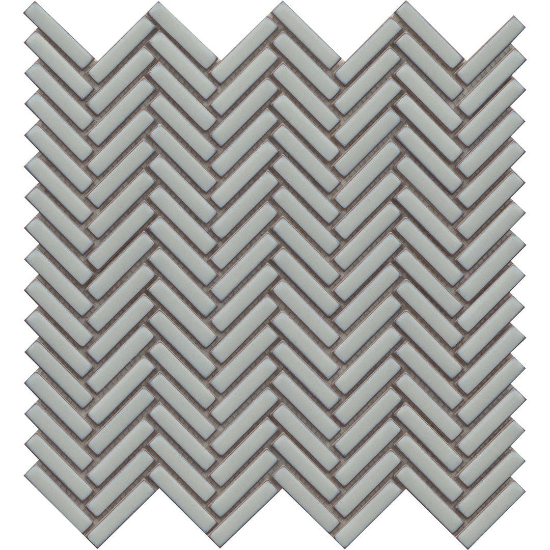Emser 11" x 11" Regala Glossy Mini Herringbone Porcelain Mosaic