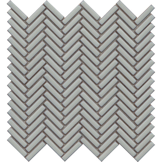 Emser 11" x 11" Regala Glossy Mini Herringbone Porcelain Mosaic