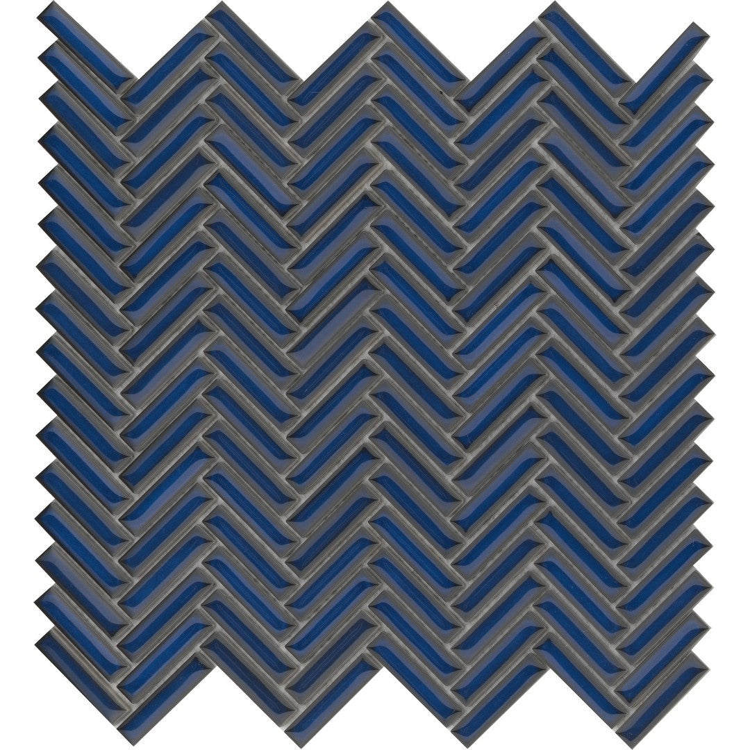 Emser 11" x 11" Regala Glossy Mini Herringbone Porcelain Mosaic