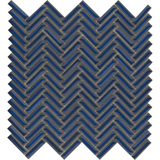 Emser 11" x 11" Regala Glossy Mini Herringbone Porcelain Mosaic