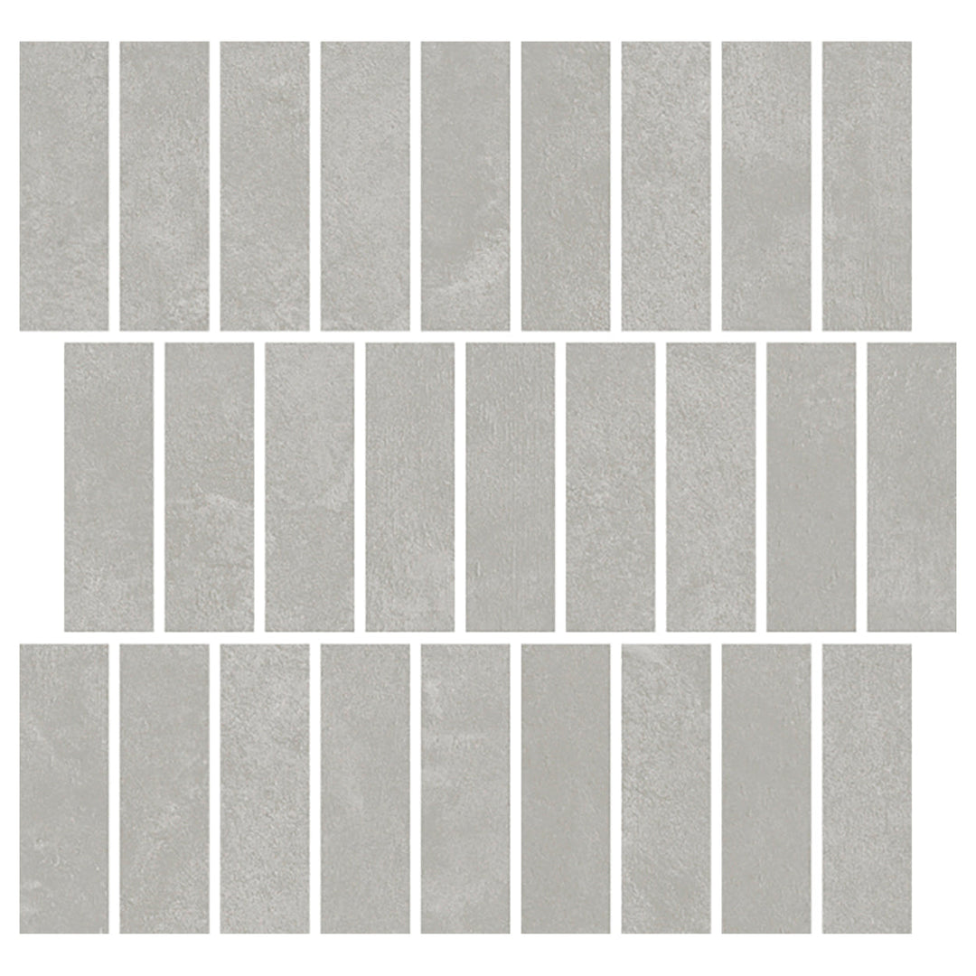 Del Conca USA 12" x 12" Essential Rectified Porcelain Offset Mosaic Matte