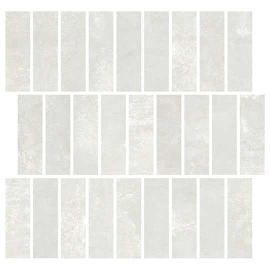 Del Conca USA 12" x 12" Essential Rectified Porcelain Offset Mosaic Matte