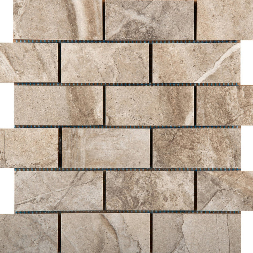 Emser Eurasia 13" x 13" Porcelain Matte Offset Mosaic