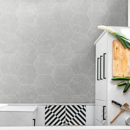 Emser-Sterlina-8-x-10-Matte-Porcelain-Hexagon-Mosaic-Silver