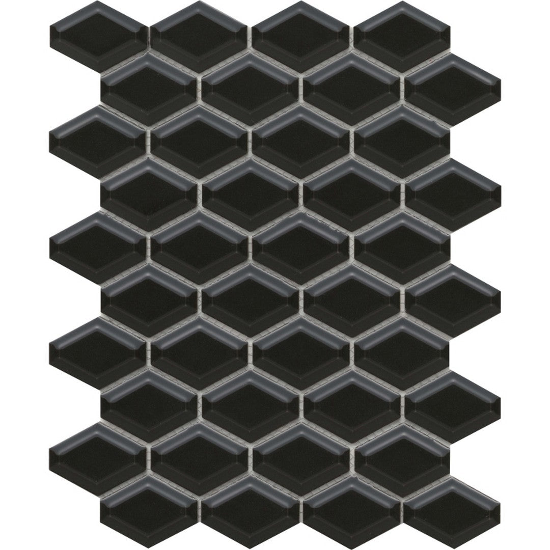 Emser Tile 10" x 13" Catch Pressed Glossy 2" Hexagon Porcelain Mosaic