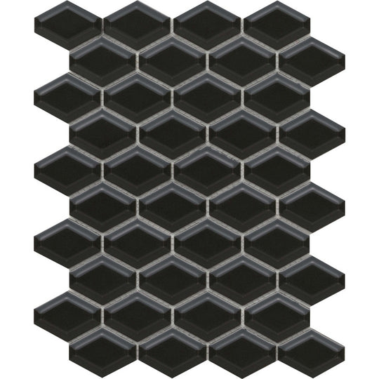 Emser Tile 10" x 13" Catch Pressed Glossy 2" Hexagon Porcelain Mosaic