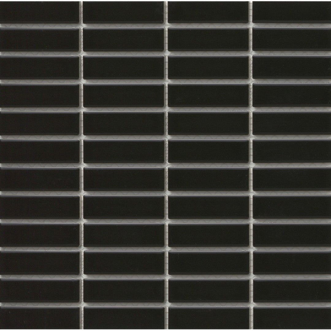 Emser Tile 11" x 12" Catch Pressed Glossy 1x3" Stacked Porcelain Mosaic