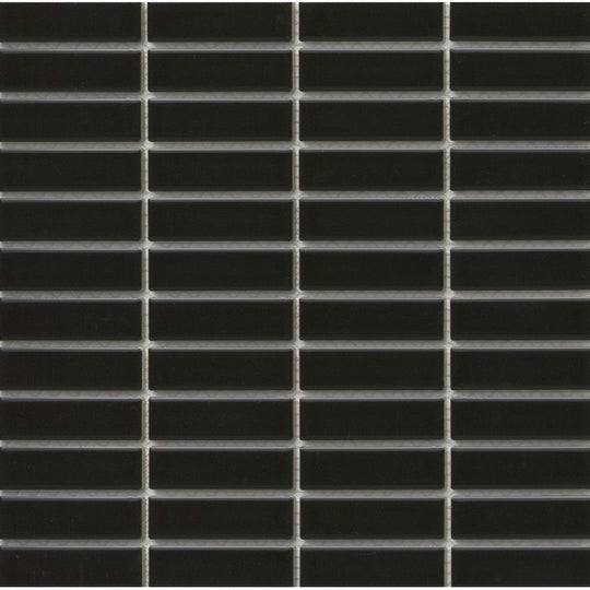 Emser Tile 11" x 12" Catch Pressed Glossy 1x3" Stacked Porcelain Mosaic