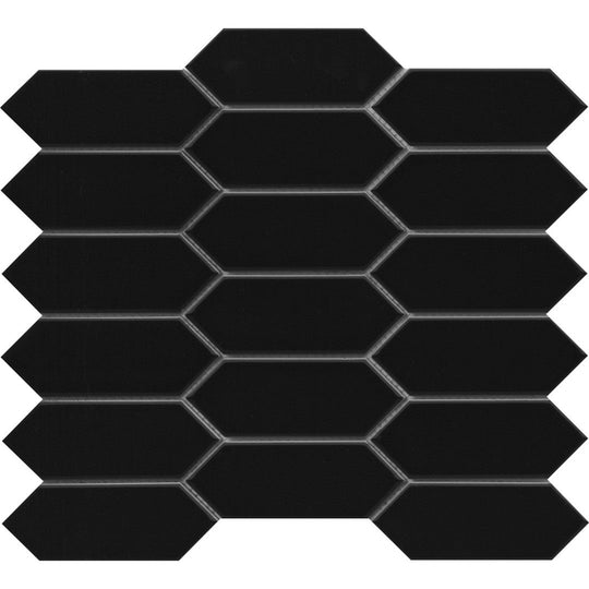Emser 11" x 13" Catch Glossy Picket Ceramic Mosaic