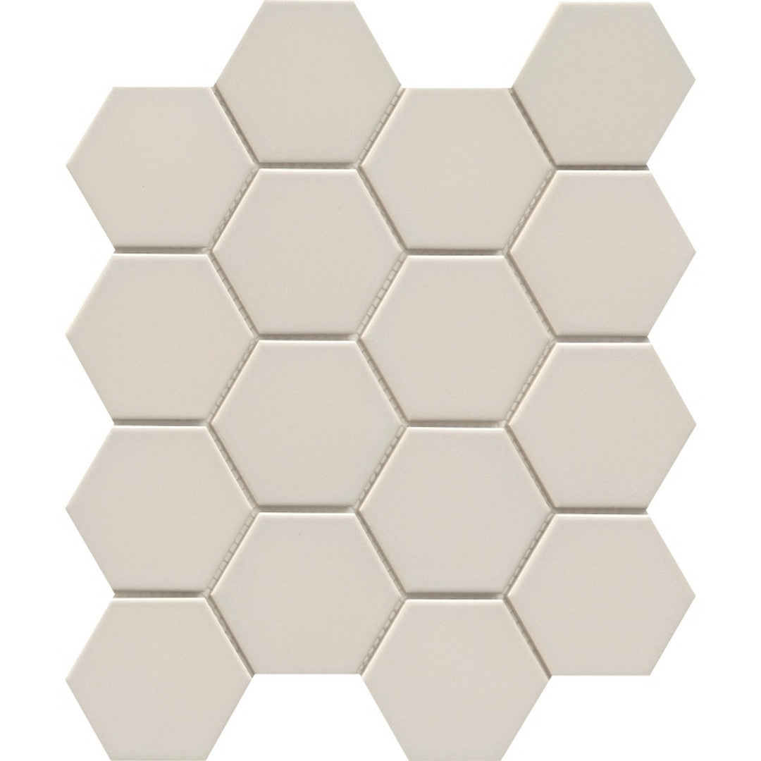 Emser Tile 10" x 12" Catch Pressed Glossy 3" Hexagon Porcelain Mosaic