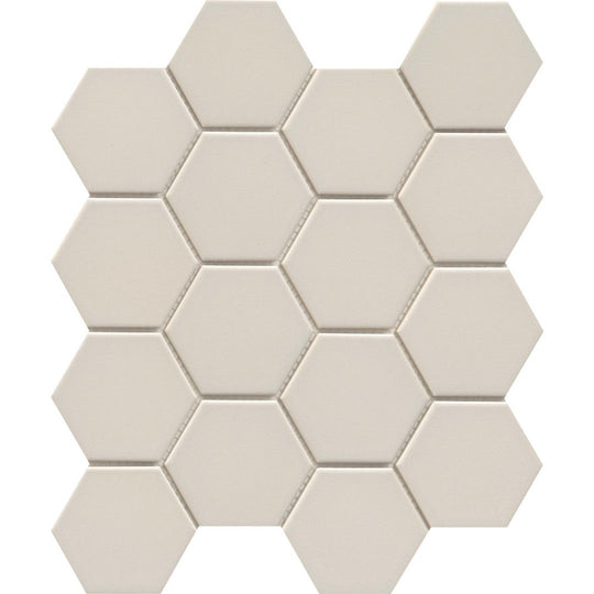 Emser Tile 10" x 12" Catch Pressed Glossy 3" Hexagon Porcelain Mosaic