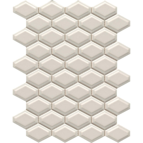 Emser Tile 10" x 13" Catch Pressed Glossy 2" Hexagon Porcelain Mosaic