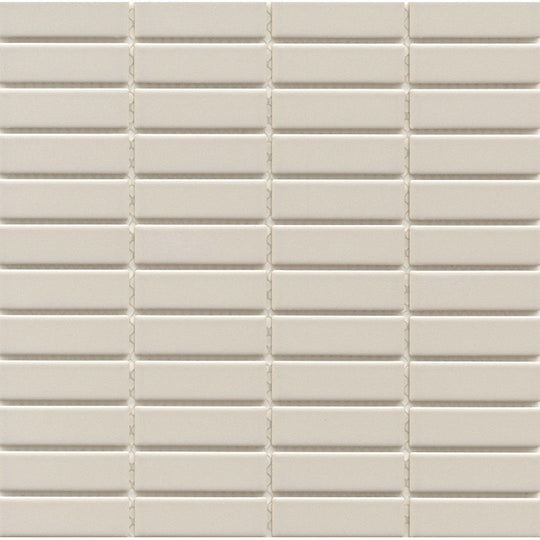 Emser Tile 11" x 12" Catch Pressed Glossy 1x3" Stacked Porcelain Mosaic