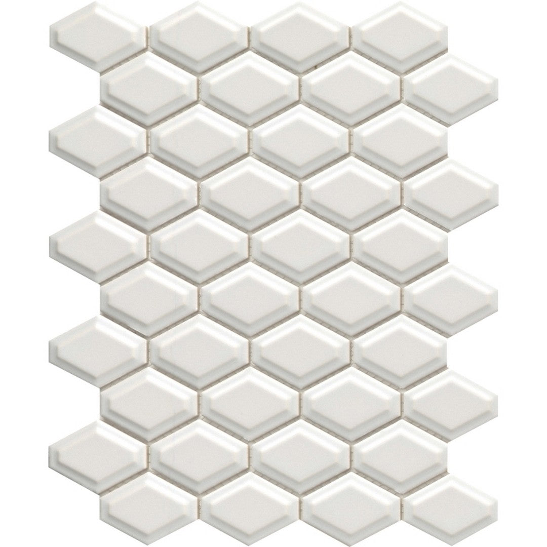 Emser Tile 10" x 13" Catch Pressed Glossy 2" Hexagon Porcelain Mosaic