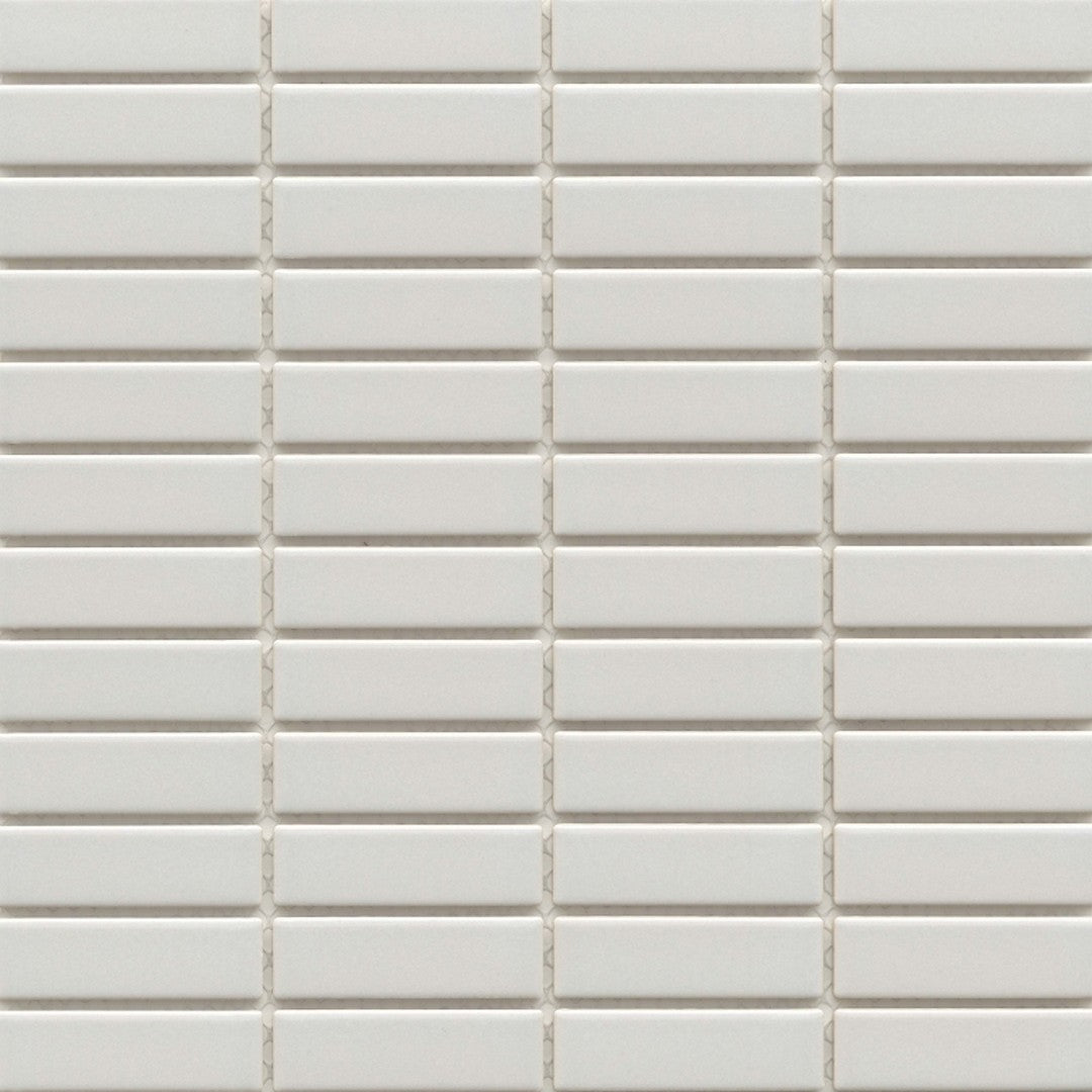 Emser Tile 11" x 12" Catch Pressed Glossy 1x3" Stacked Porcelain Mosaic