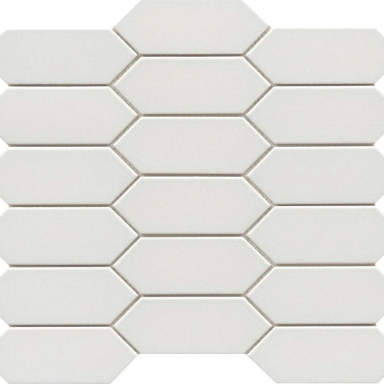 Emser Catch 11" x 13" Gloss Porcelain Picket Mosaic