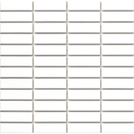 Emser Tile 11" x 12" Catch Pressed Glossy 1x3" Stacked Porcelain Mosaic