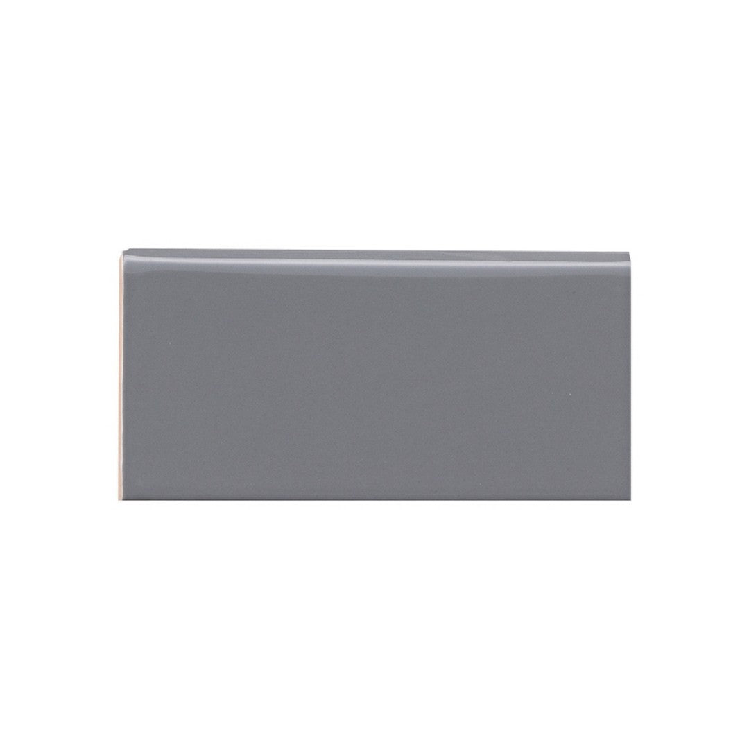 Emser Tile 3" x 6" Catch Pressed Glossy Ceramic Wall Bullnose